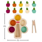 Fisher-Price Montessori Wooden Sorting Tree, Learning Toy & Play Tips For Toddlers, 12 Wood Pieces - Image 5