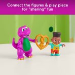 Fisher-Price Barney's World Barney's Friend David & Barney Figure Set For Kids, 3 Toys - Image 3