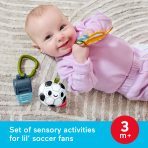Fisher-Price Mini Me Moments Let's Goal Gift Set, 3-Piece Soccer Themed Baby Rattle & Teether Toys - Image 2