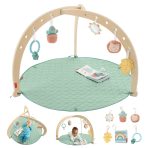 Fisher-Price Wooden Lay And Play Deluxe Activity Gym Baby Playmat With Developmental Toys