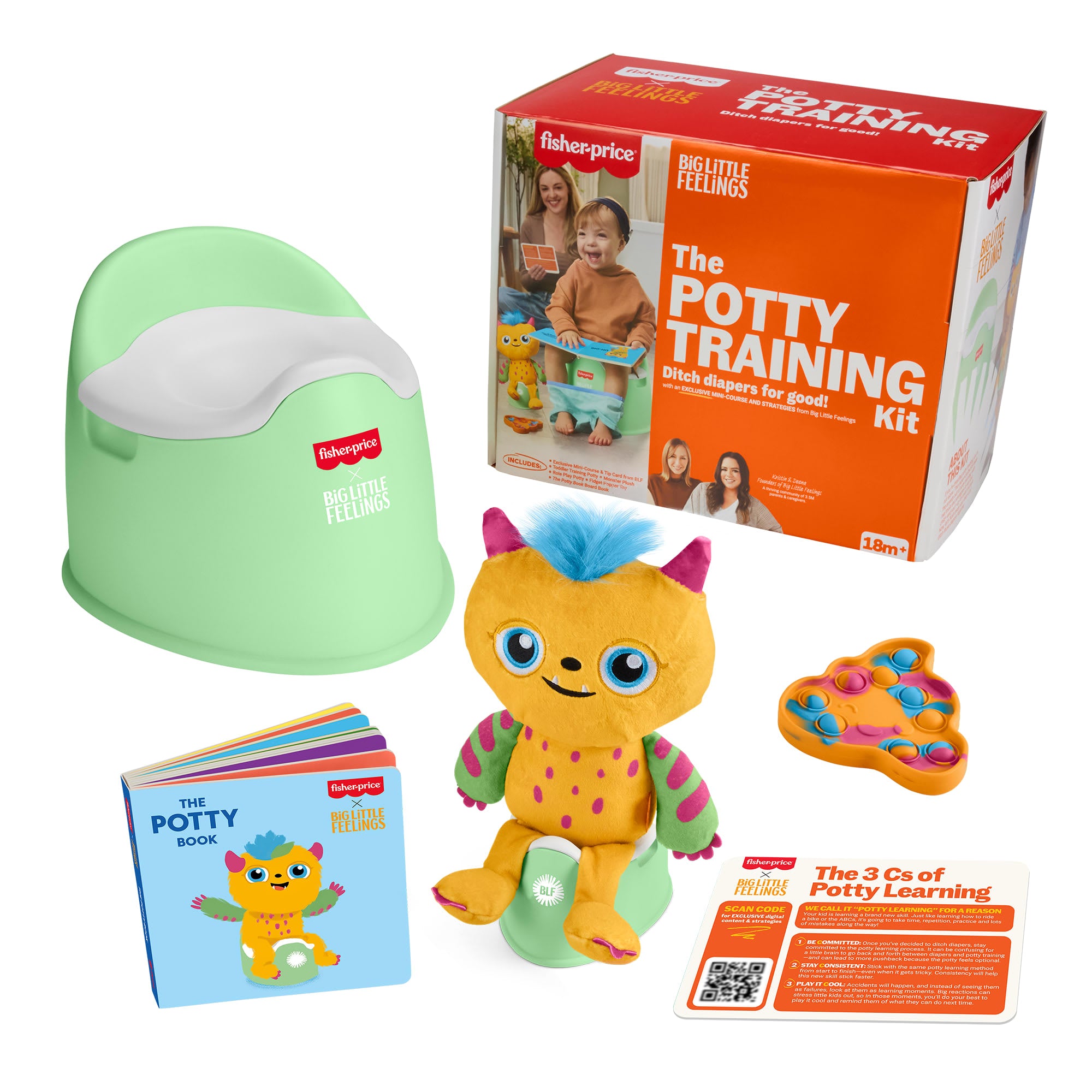 123d8573bc41ce96a99044aae8d9dcf6fe646dcc Fisher-Price Big Little Feelings Potty Training Play Kit, Set Of Learning Toys & Tips For Toddlers & Kids - Image 1