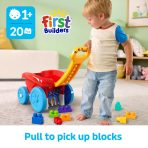 MEGA BLOKS First Builders Block Scooping Wagon With Storage (20 Pieces) For Toddlers - Image 2