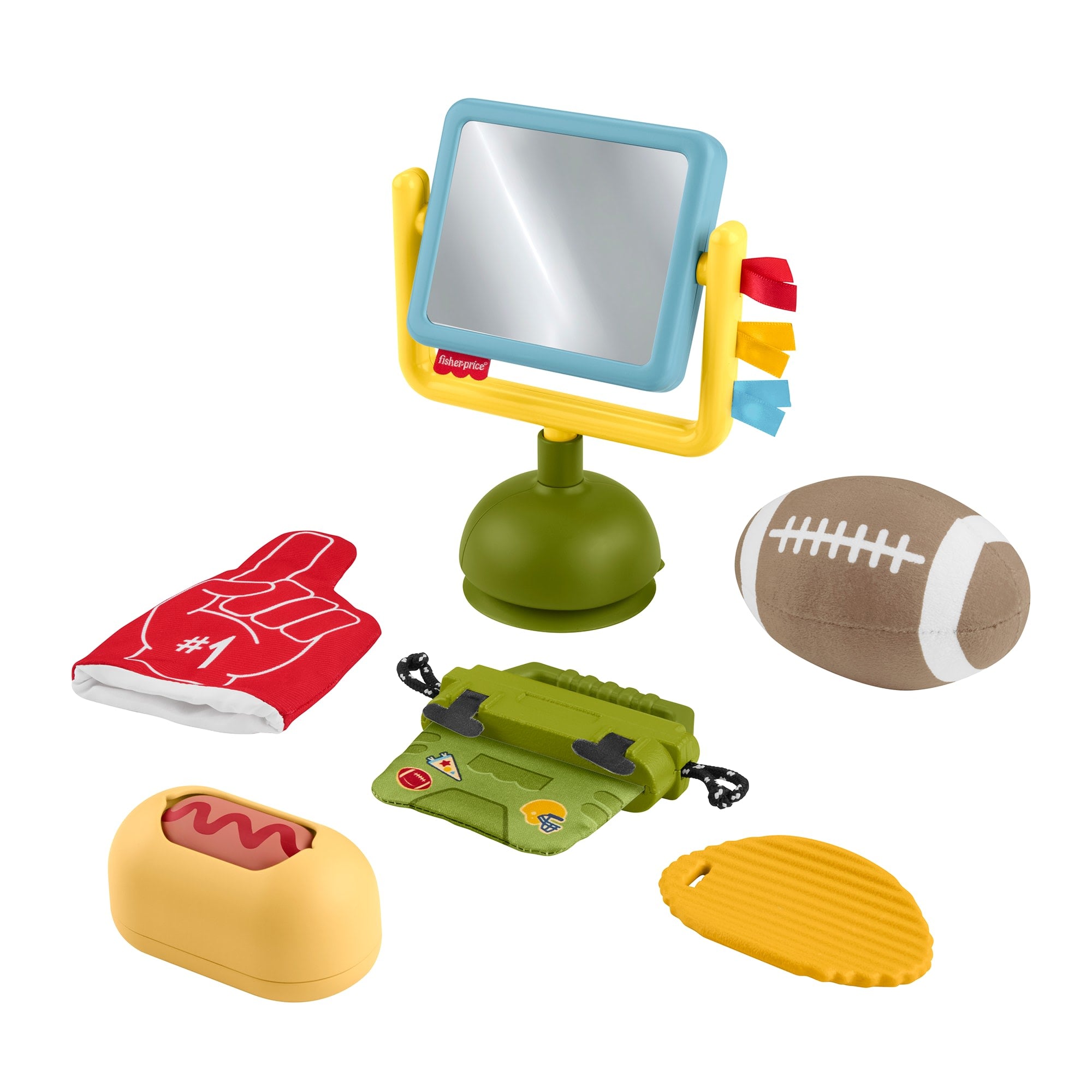 15d090dba290b53bfde4c0d3ea9759d7cba9fa3b Fisher-Price Mini Me Moments Tiny Tailgater Set, 6-Piece Baby Sensory Activity Toys - Image 1