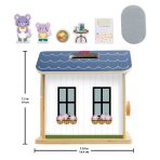 Fisher-Price Wooden On-The-Go Play House Dollhouse With 6 Play Pieces For Preschool Kids - Image 6