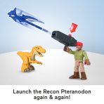 Imaginext Jurassic World Trek 'n Transform Toy Vehicle Play Set With Dinosaur, Figure & Projectile - Image 3