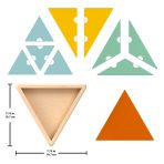 Fisher-Price Montessori Wooden Triangle Puzzle, Preschool Learning Toy, 10 Wood Pieces - Image 5
