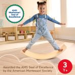 Fisher-Price Montessori Wooden Rockin' Balance Board Learning Activity For Kids, 31.7 Inches - Image 2