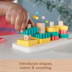 Fisher-Price Wood Toddler Toy Shape Stacker, 13-Piece Wooden Sorting Activity For Fine Motor Play Preschool Kids Ages 2+ Years - Image 3