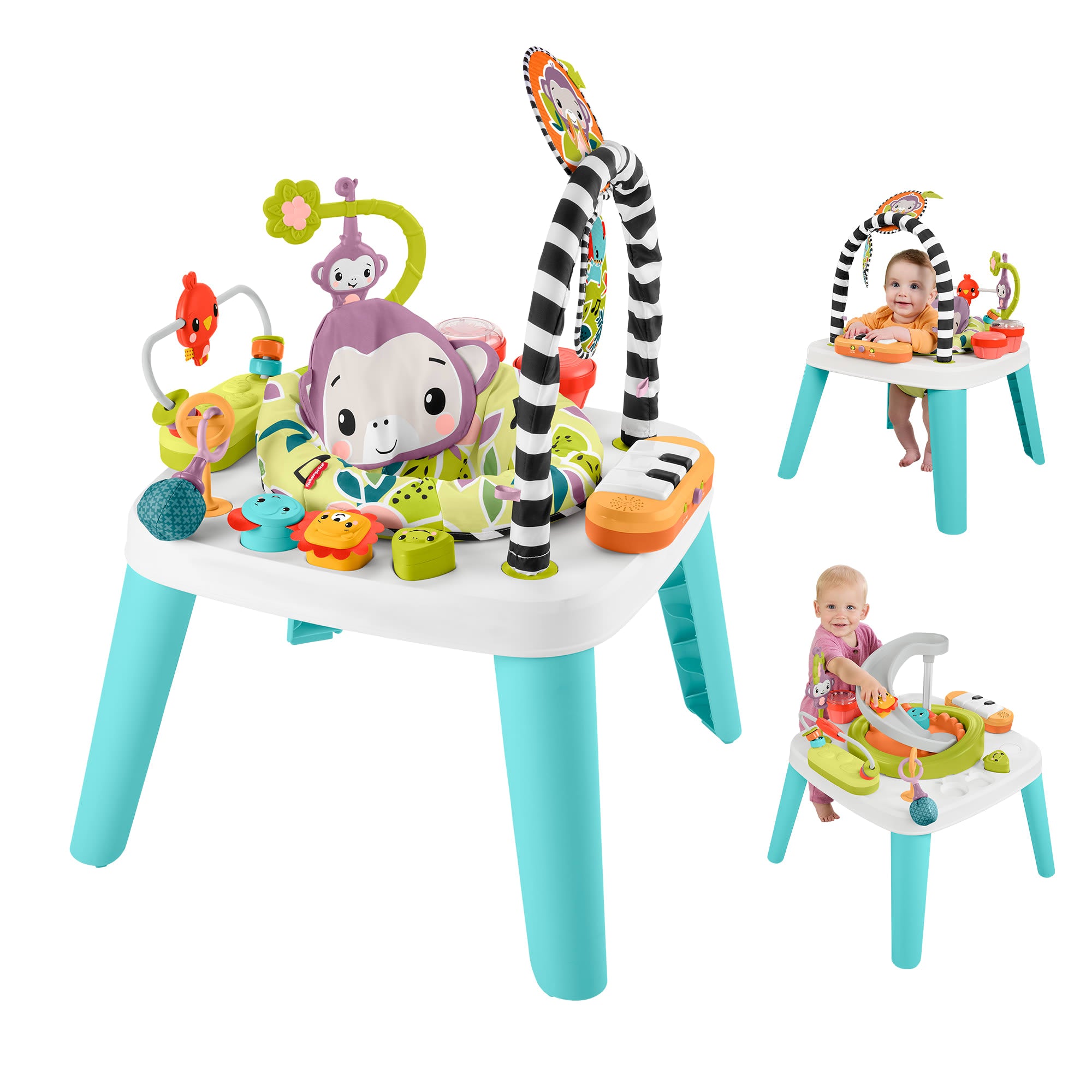 2dddb35e50cac70d1eb9e3181dd0ef3bd6a76e4e_0a8c905b-3199-46b0-81f2-36a7606c25e5 Fisher-Price 2-In-1 Purple Monkey Musical Baby Activity Center & Toddler Play Table - Image 1