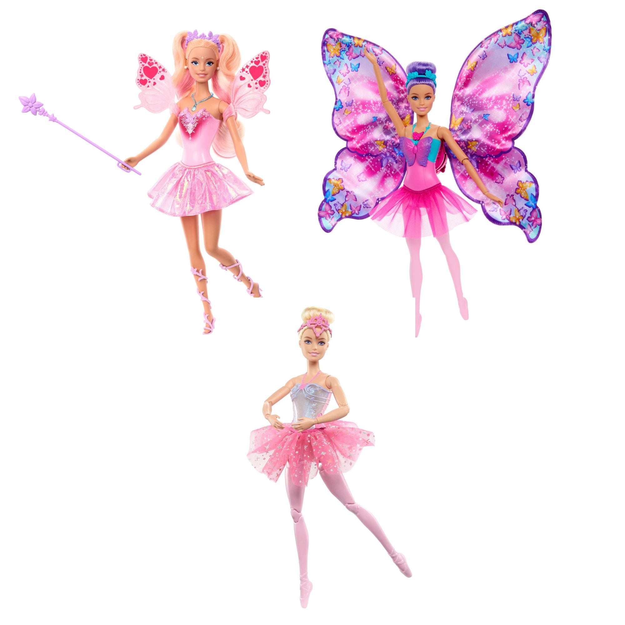 3.jpg Bundle: 3 Barbie Fantasy Light-Up & Colour-Change Dolls - Image 1