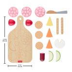 Fisher-Price Wooden Charcuterie Board Pretend Playset For Kids With 19 Wood & Fabric Pieces - Image 5