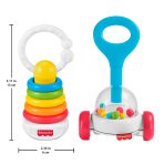 Fisher-Price Newborn Classic 2-Pack, Baby Rattle & Sensory Activity Toys For Developmental Play - Image 6