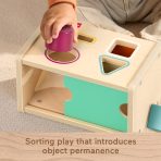 Fisher-Price Montessori Wooden Sort & Find Object Permanence Box, Baby Learning Toy - Image 3