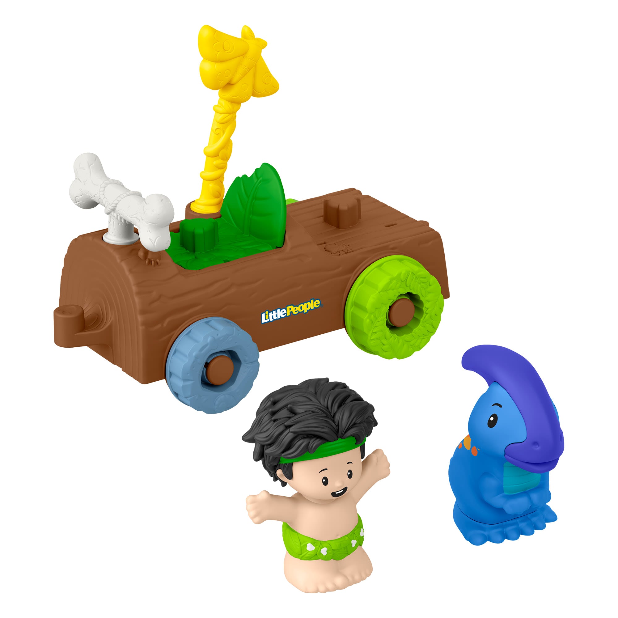 41a9b272bf314073d112acee1b5c16d8c04734fa_3ffdab67-95a9-47c4-9c8e-227a6326c20a Fisher-Price Little People Dinosaur Parade Log Car & Figure Set Toddler Toy, 3 Pieces - Image 1