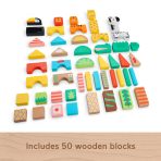 Fisher-Price Wooden Jungle Blocks, Animal-Themed Building Set For Toddlers, 50 Wood Pieces - Image 5