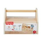 Fisher-Price Wooden Tool Box Set For Preschool Pretend Play, 9 Wood Pieces - Image 5