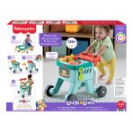 Fisher-Price Laugh & Learn 4-in-1 Snack Cart Walker Baby & Toddler Learning Toy, 14 Play Pieces, Multilanguage Version - Image 6