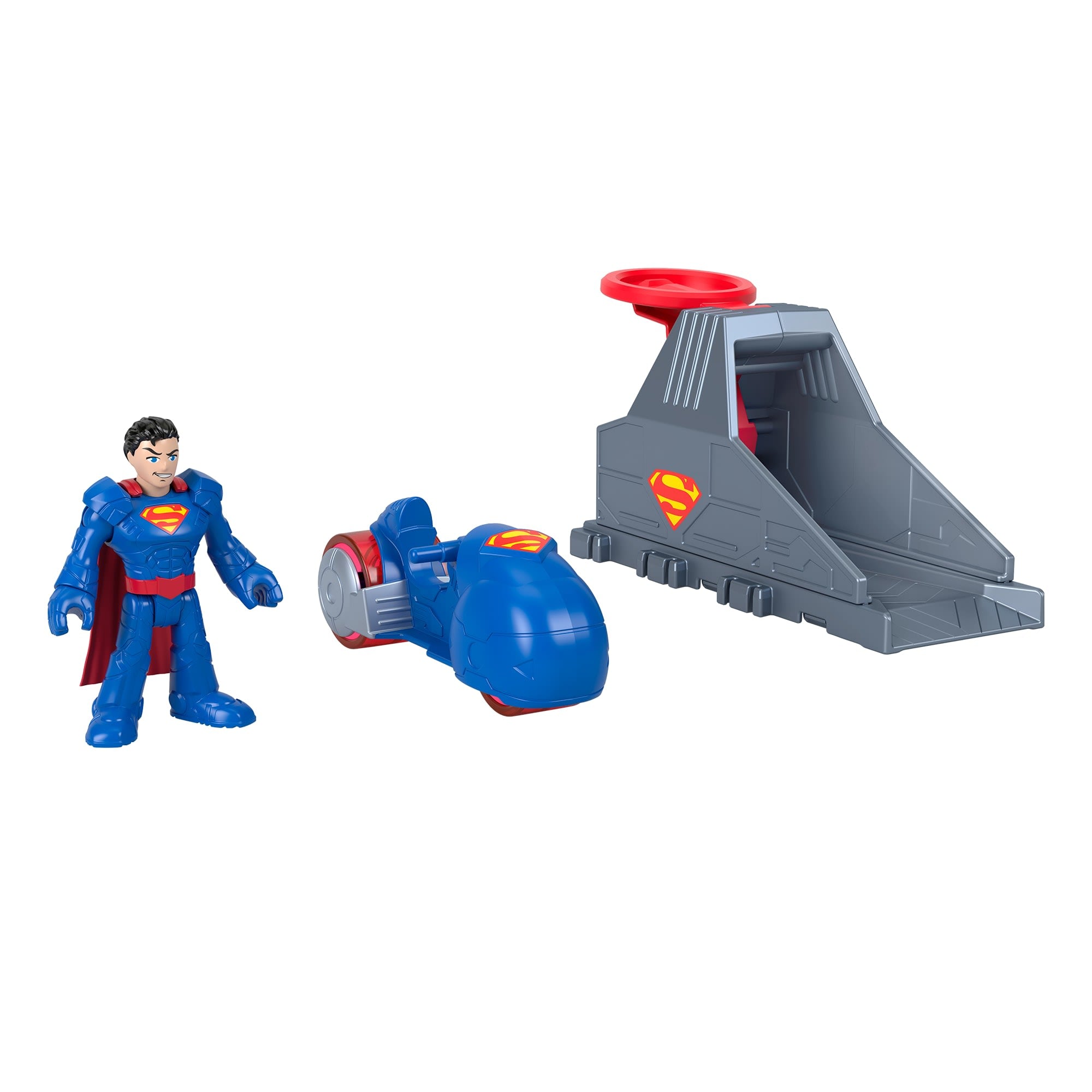 5034d363c9d2618aa09f69a56a38bed16d957b4e Imaginext DC Super Friends Launcher Set With 3-Inch Superman Action Figure, Toy Vehicle & Housing Unit - Image 1
