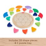 Fisher-Price Wooden Color Wheel Puzzle, Shape-Sorting Play For Preschool Kids, 19 Wood Pieces - Image 5