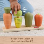Fisher-Price Tiny Garden Wooden Veggie Stacker Toddler Activity Toy, 11 Wood Pieces - Image 4