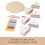 Fisher-Price Wooden Cake, Pretend Food Decorating Set For Preschool Kids, 14 Wood Pieces - Image 5