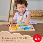 Fisher-Price Wooden Animal Puzzle, Shape-Sorting Activity For Kids, 13 Wood Pieces - Image 2