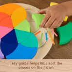 Fisher-Price Wooden Color Wheel Puzzle, Shape-Sorting Play For Preschool Kids, 19 Wood Pieces - Image 4