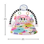Fisher-Price Glow And Grow Kick & Play Piano Gym Baby Playmat With Musical Learning Toy, Pink - Image 6
