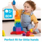 MEGA BLOKS First Builders Big Building Bag Toy Blocks With Storage Bag (80 Pieces) For Toddler - Image 2