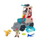 Imaginext Jurassic World Trek 'n Transform Toy Vehicle Play Set With Dinosaur, Figure & Projectile