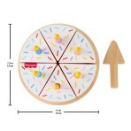 Fisher-Price Wooden Cake, Pretend Food Decorating Set For Preschool Kids, 14 Wood Pieces - Image 6