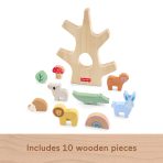 Fisher-Price Wooden Balance Tree Preschool Stacking Activity Toy, 10 Wood Pieces - Image 5