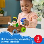 Fisher-Price Little People Dinosaur Parade Log Car & Figure Set Toddler Toy, 3 Pieces - Image 2