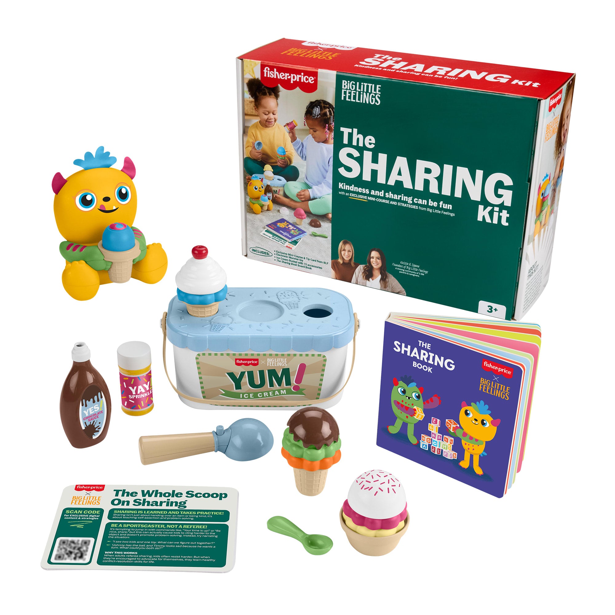 839e3c05f3d40de9e65c04af4957908a85a63051 Fisher-Price Big Little Feelings Sharing Play Kit, Set Of Learning Toys & Tips For Toddlers & Kids - Image 1