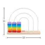 Fisher-Price Wooden Rainbow Bead Bar Maze, Baby & Toddler Developmental Toy, 1 Wood Piece - Image 6