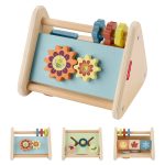 Fisher-Price Wooden Play Time Triangle, 3-Sided Fine Motor Activity Toy For Baby, 1 Wood Piece