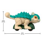 Fisher-Price Imaginext Jurassic World Ankylosaurus Dinosaur Toy With Wheels & Wiggling Motion - Image 2