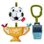 Fisher-Price Mini Me Moments Let's Goal Gift Set, 3-Piece Soccer Themed Baby Rattle & Teether Toys - Image 6
