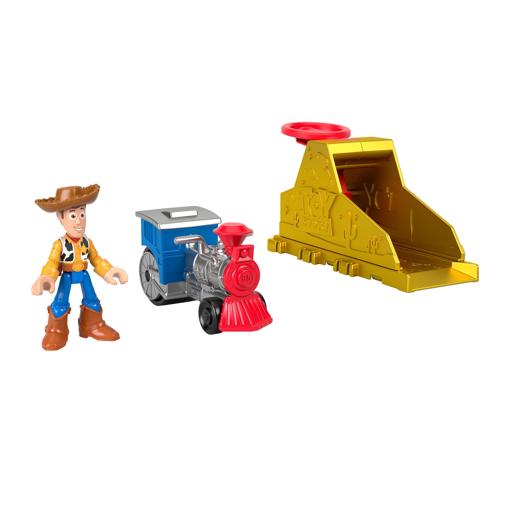 9894c83d0103f8447bcfd660ebb564c388c158b0 Imaginext Launcher Set With Woody Figure, Inspired By Disney And Pixar Toy Story - Image 1