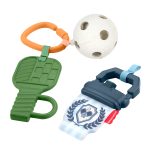 Fisher-Price Mini Me Moments Let's Play Pickleball Set, 3 Sports-Themed Baby Toys For Sensory Play