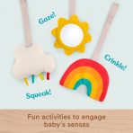 Fisher-Price Wooden Activity Gym, Wood Frame With 3 Sensory Toys & Mat For Newborn Babies - Image 5
