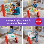 Fisher-Price Laugh & Learn 4-In-1 Activity Table & Easel, Electronic Learning Toy For Baby & Toddler - Image 2