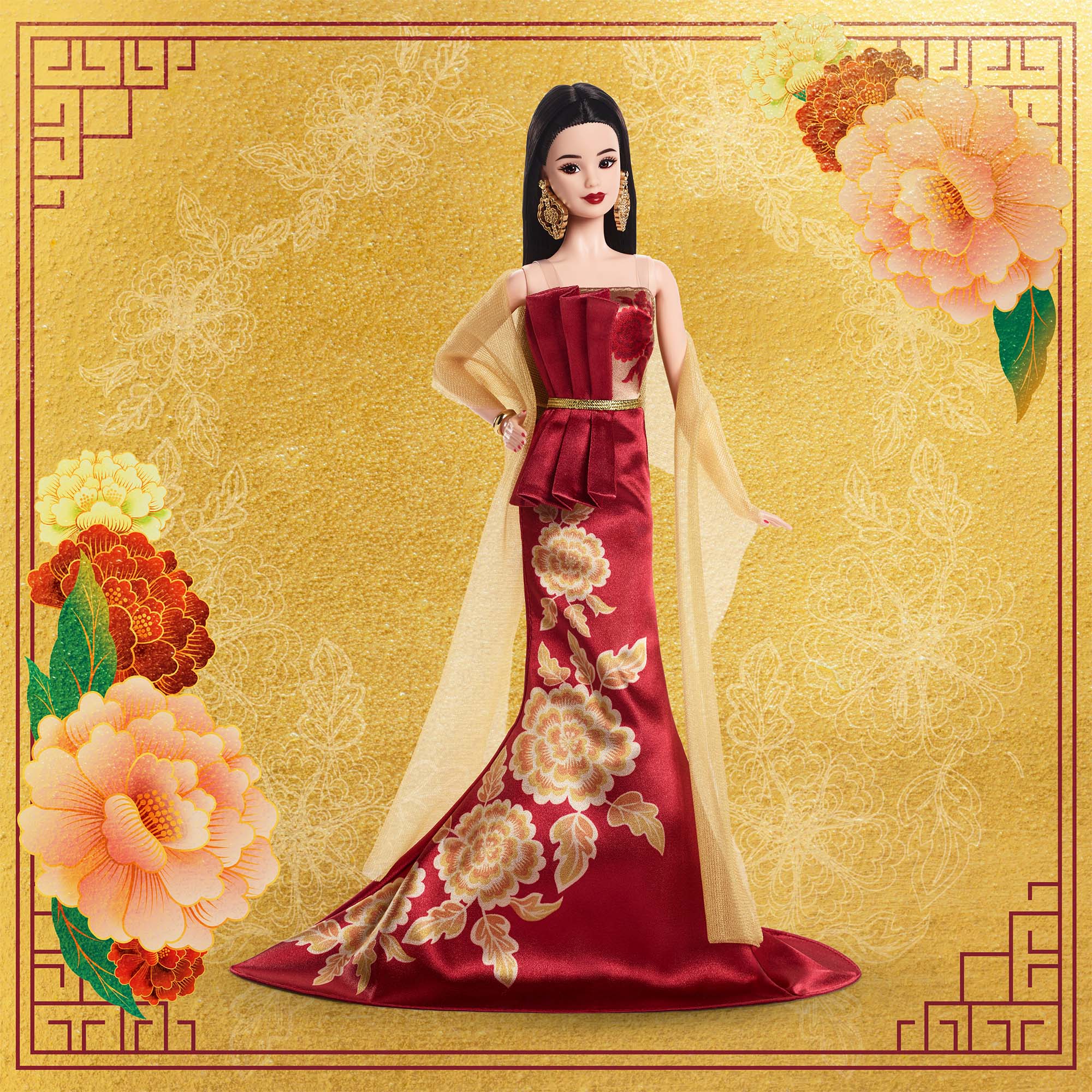 BRB_PDP_JJX83_PS_25_0021_02d88466-7db9-4202-89a1-4d53870d052b.jpg Barbie 2026 Lunar New Year Doll - Image 1