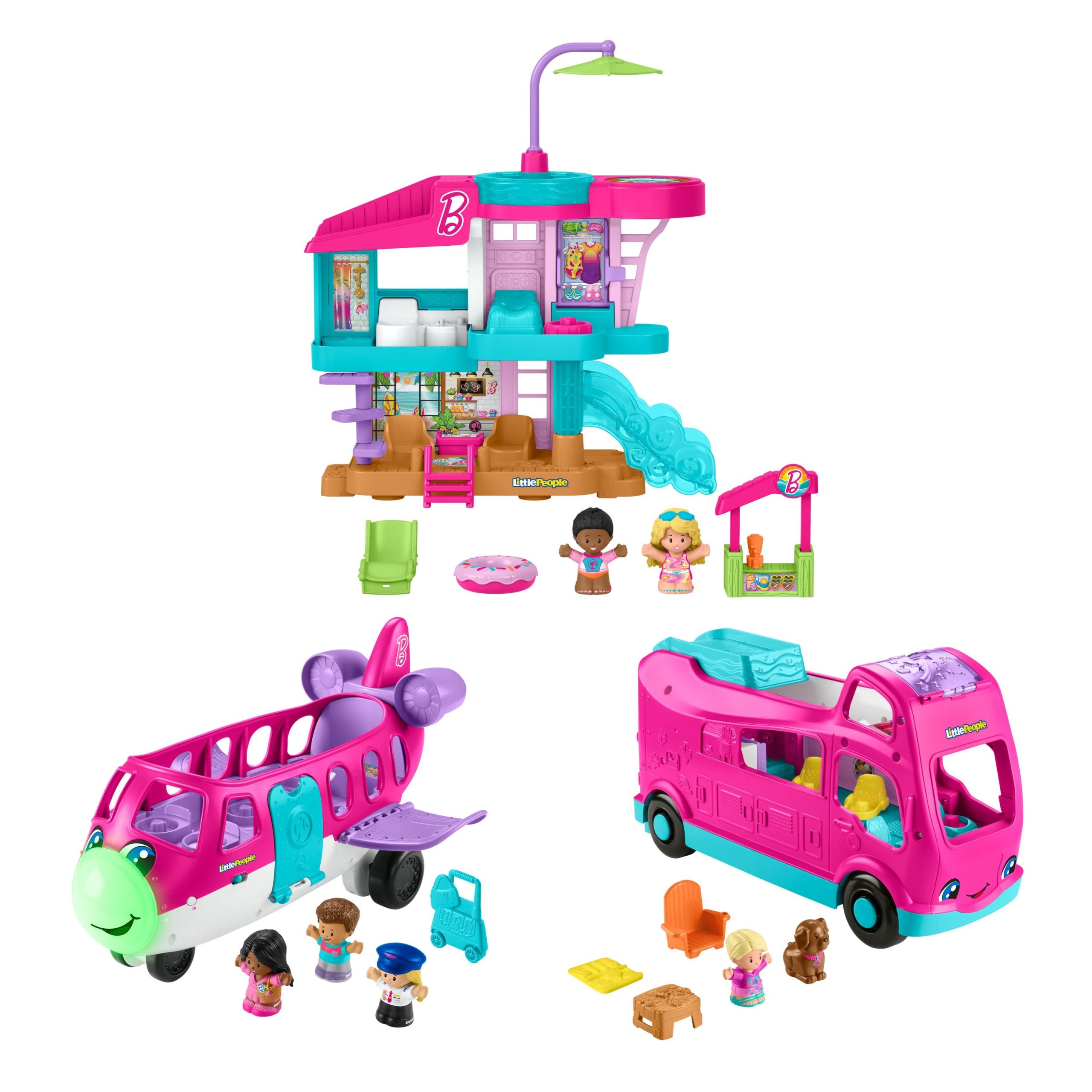 Bundles.jpg Bundle: Barbie Little People Playset Collection - Image 1