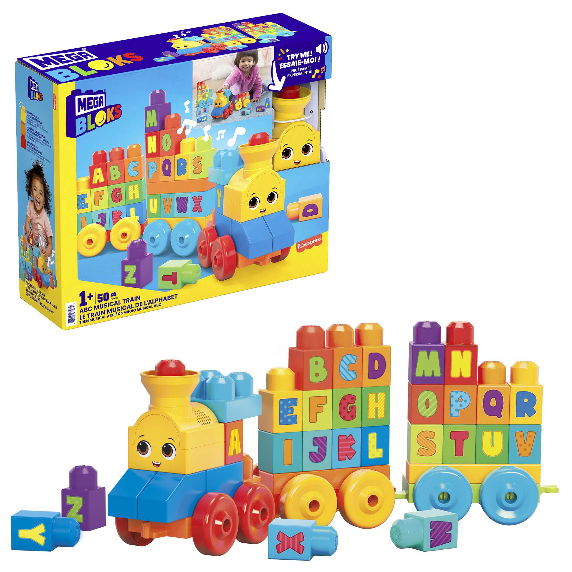 FWK22_MAX_Assets_Bucket_-_Basic_Product_Image_43.jpg Mega Bloks ABC Musical Train - Image 1