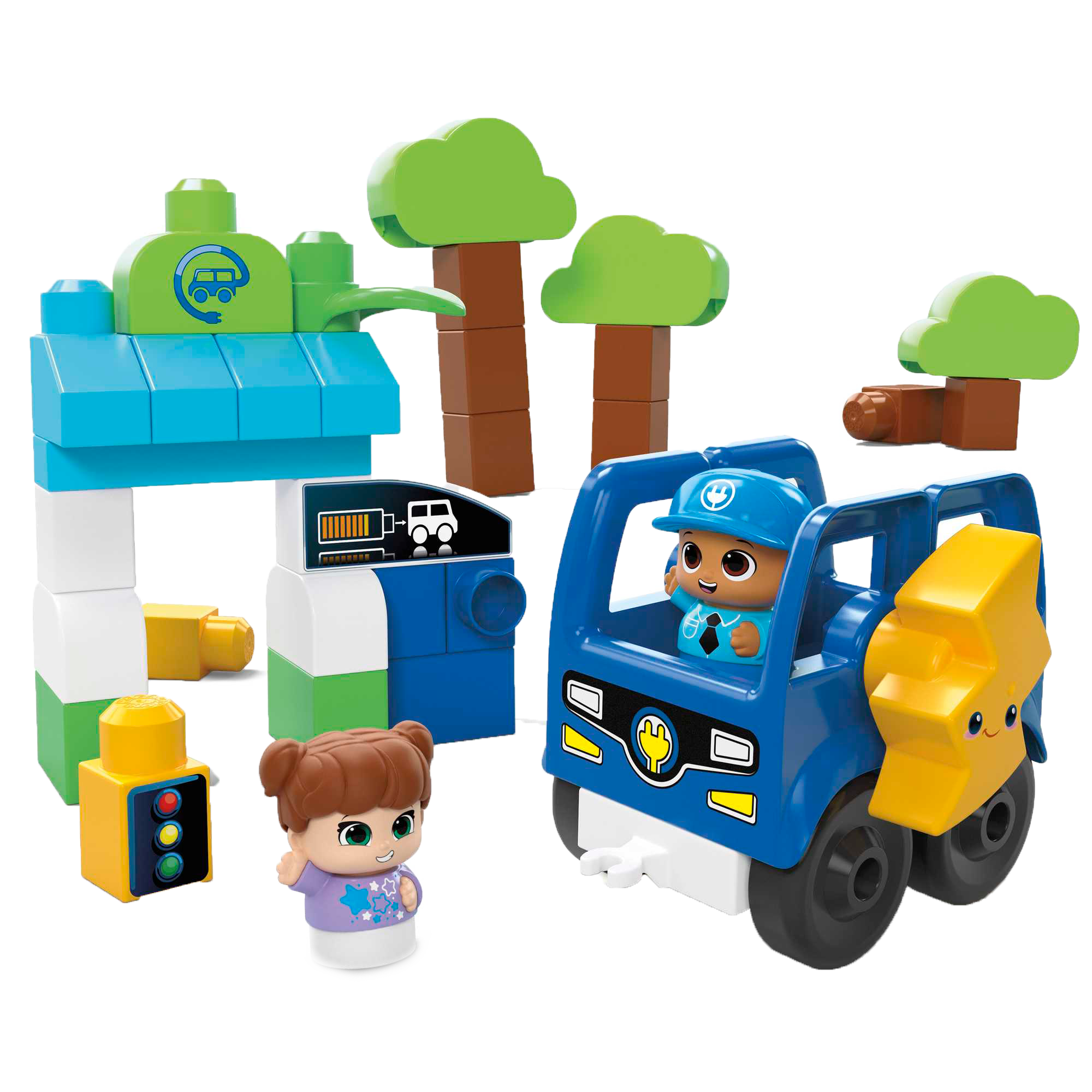 HDX90_MAX_Assets_Bucket_-_Basic_Product_Image_13.png Mega Bloks Green Town Charge & Go Bus - Image 1