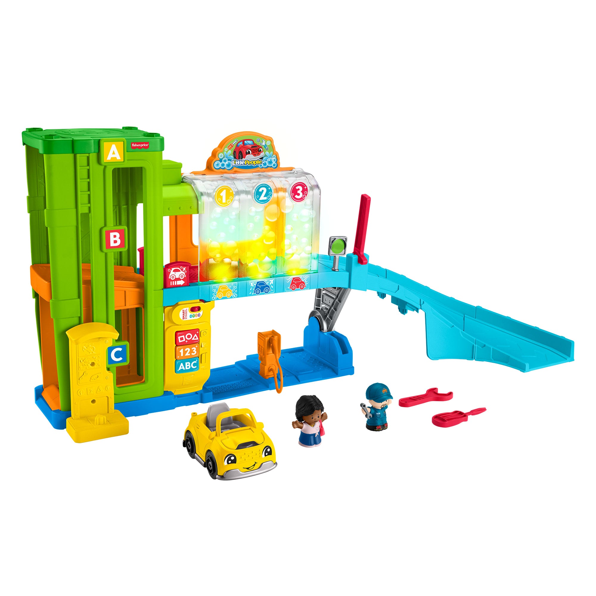 HLV87_eRetail_Assets__without_Feature_Callouts__1.jpg Fisher-Price Little People Toddler Playset with Figures & Toy Car - Image 1