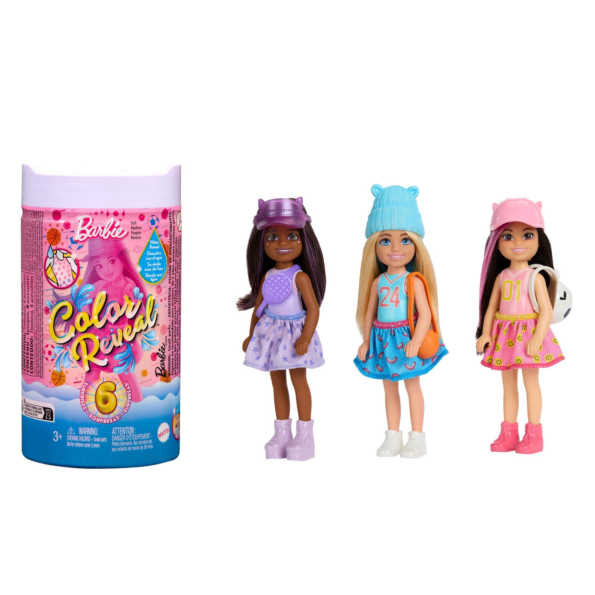 HNX05-HKT86_4_2000x2000_338f758d-6ff6-4987-90de-e4c0cace8841.jpg Barbie Colour Reveal Doll - Assorted* - Image 1