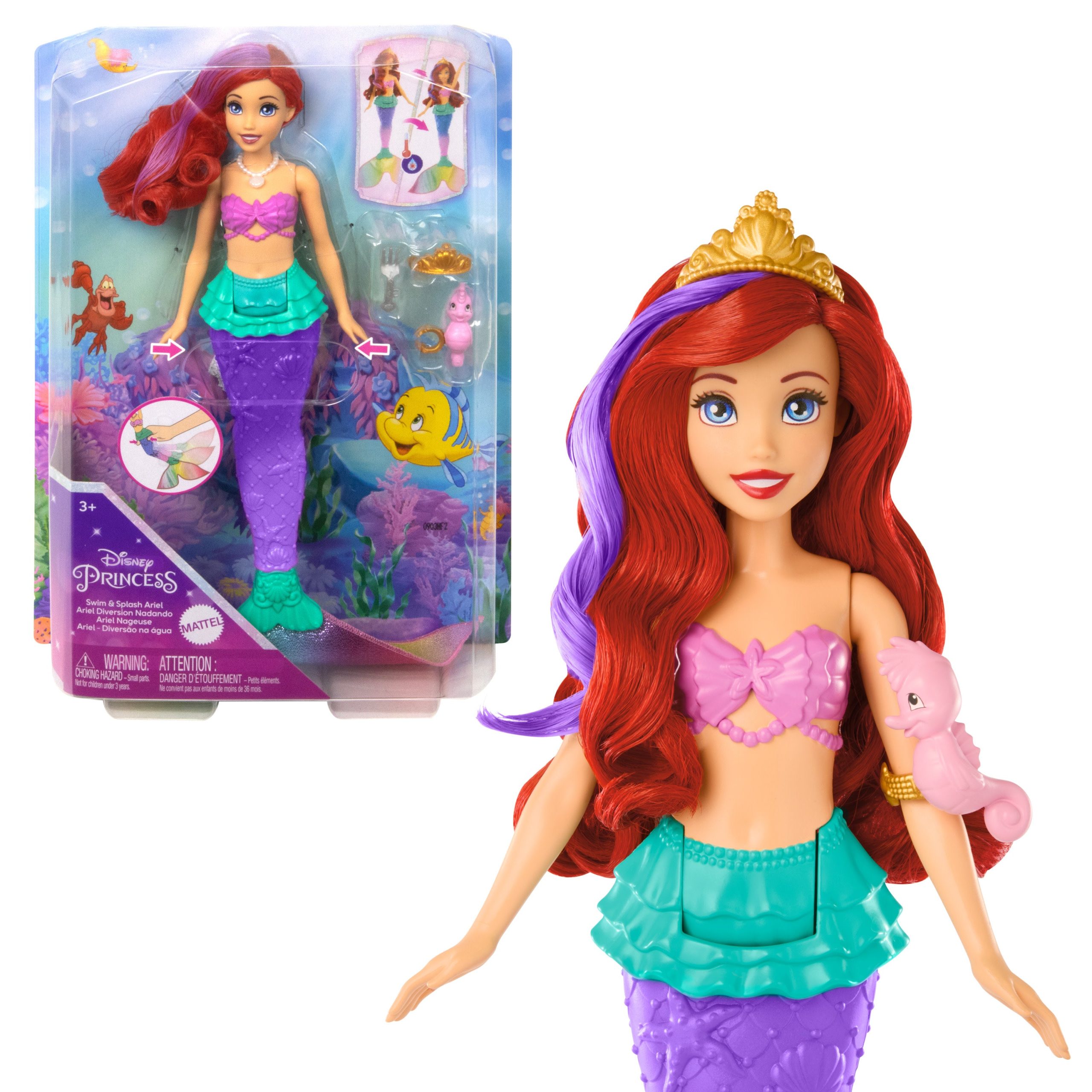 Disney Princess Swim & Splash Ariel Doll - Image 9