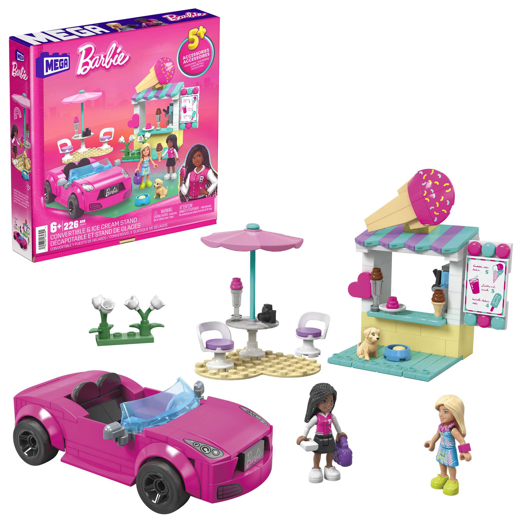 Mega Barbie Convertible & Ice Cream Stand - Image 2